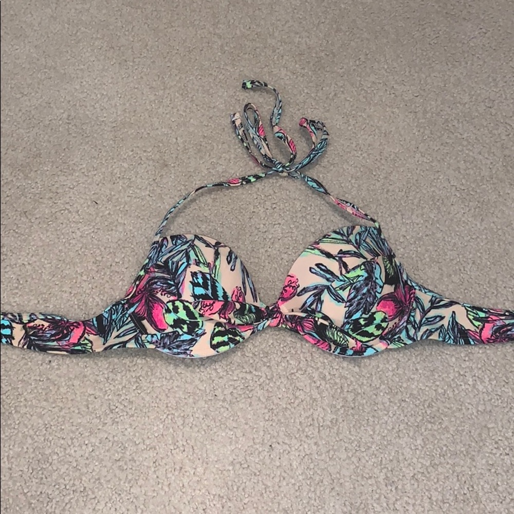Floral bikini top